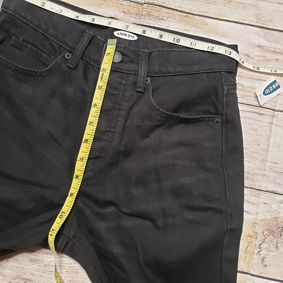 OLD NAVY distressed button fly black jeans 2p - Picture 7 of 8